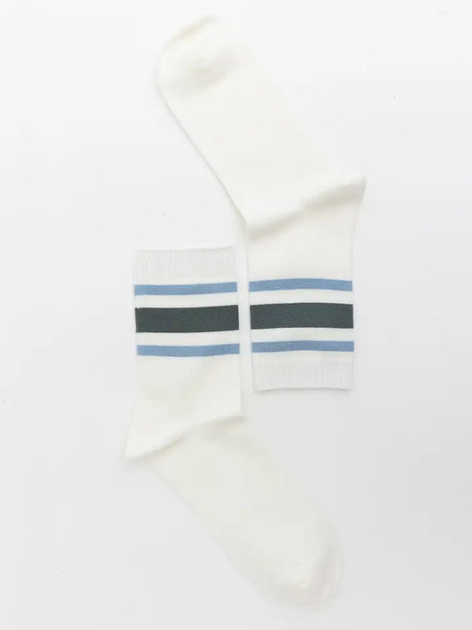 Retro Stripe Style Crew Socks