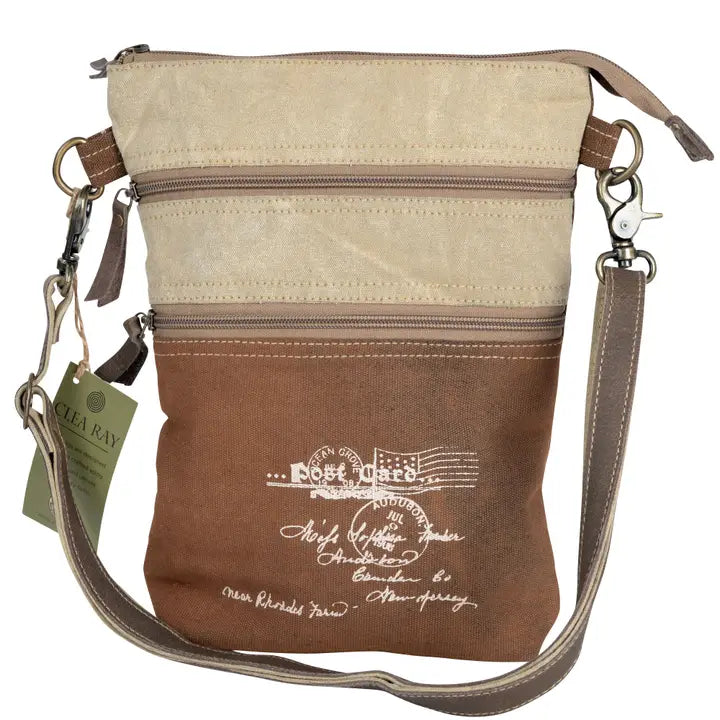 Double Zipper Postcard Crossbody
