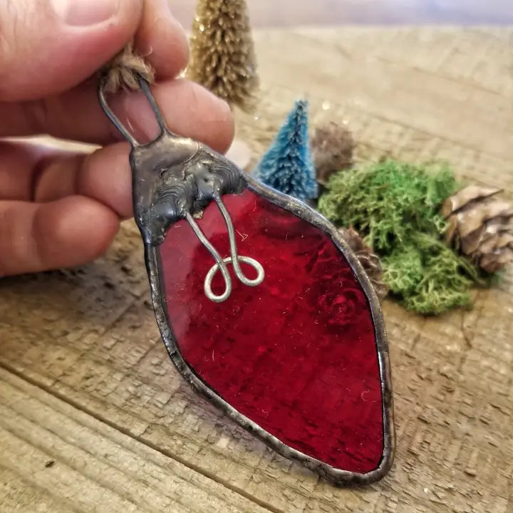 Stained Glass Vintage Bulb Ornament