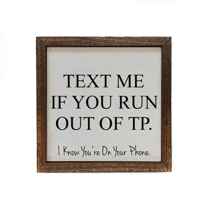 6x6 Funny Bathroom Sign