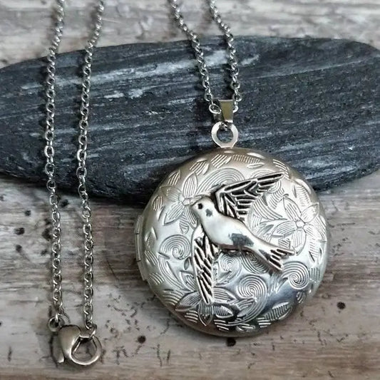 Silver Bird Locket