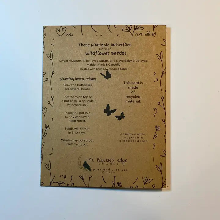 Plantable Birthday Card | Seed Butterflies