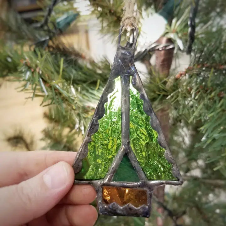 Stained Glass Tree Ornament