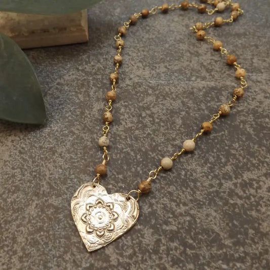 Brynn - Mandala Heart Necklace