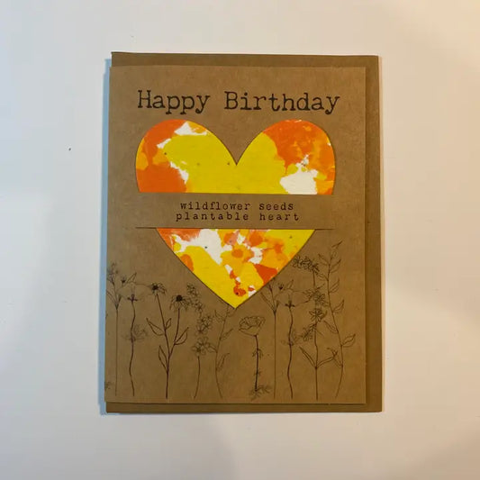 Plantable Heart Card | Happy Birthday Card