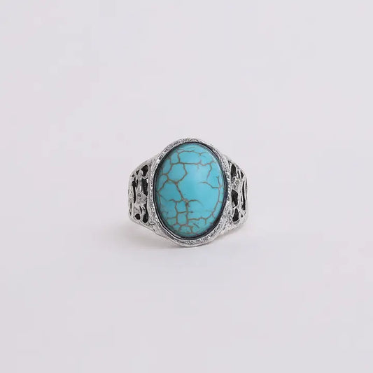 Oval Cut Turquoise Ring