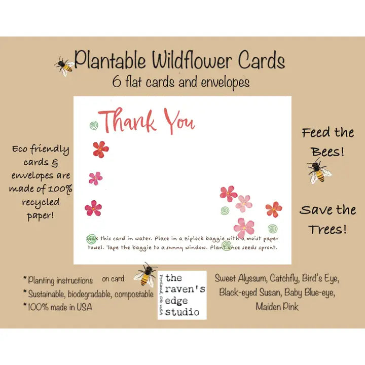 Plantable Thank You Cards | Wildflower Cards