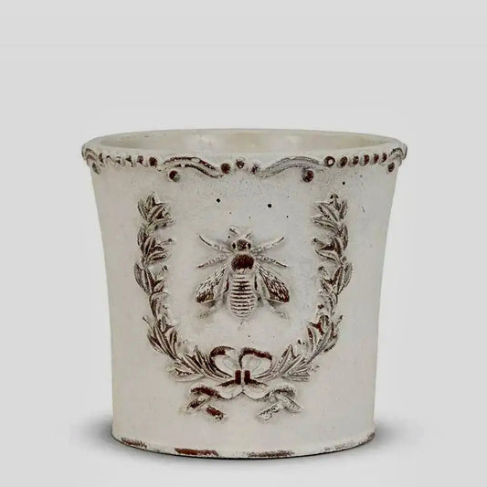 Embossed Bee in Crest Planter