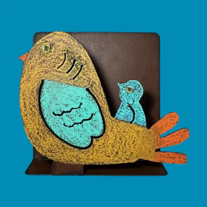 Bird Napkin Holder Rustic Metal Functional Gifts Mama Bird