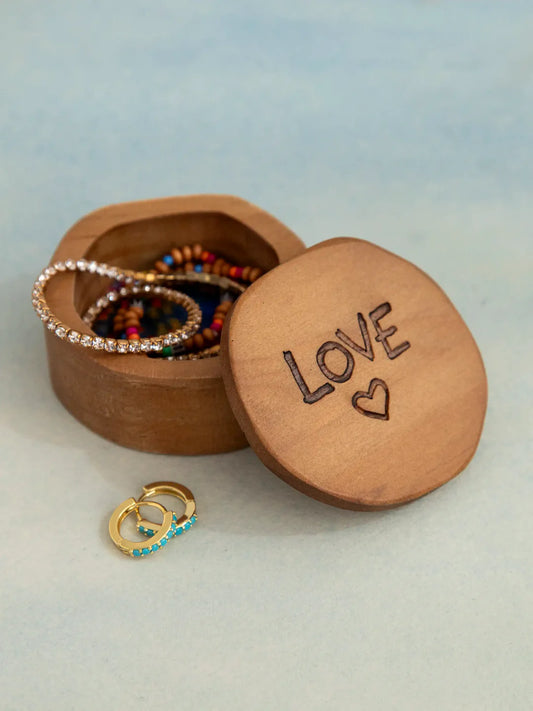 Wooden Keepsake Box Love Heart