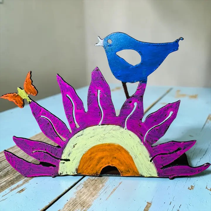 Flower Standing Tabletop Bird