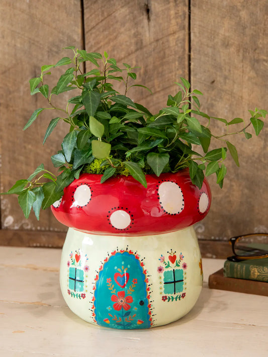 Ceramic Planter - Mushroom House