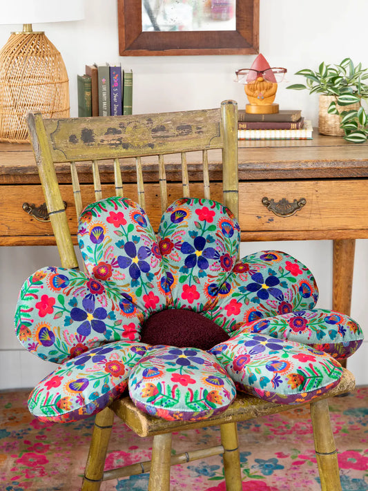 Whimsy Patchwork Reversible Seat & Floor Cushion