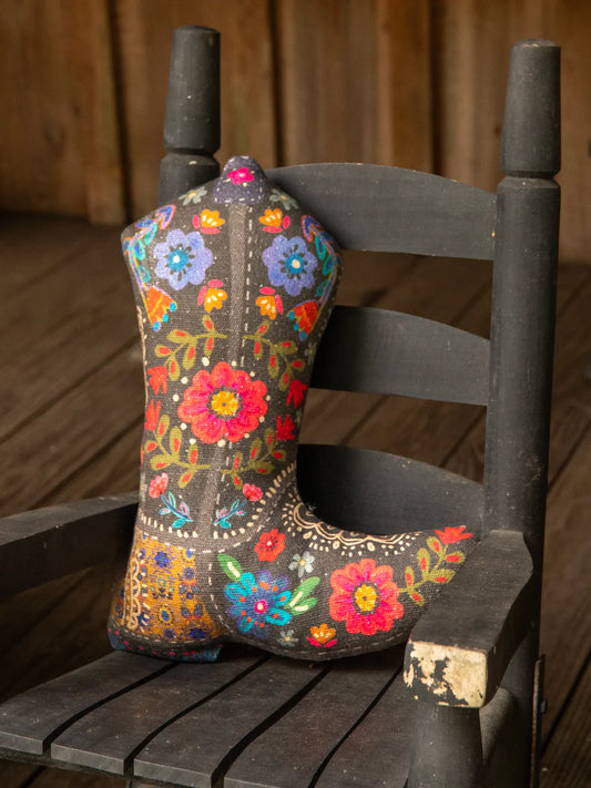 Boho Boot Shaped Pillow