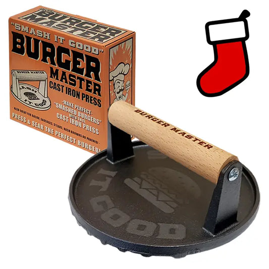 Burger Master" Cast Iron Grill Press