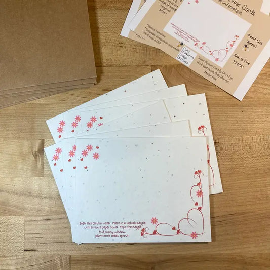 Plantable Love Cards | Heart Notecard Se