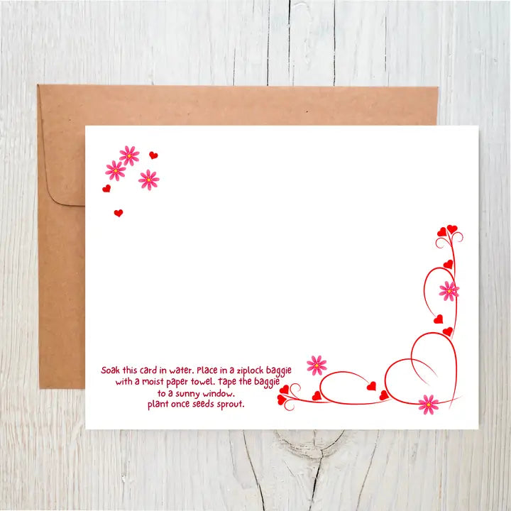 Plantable Love Cards | Heart Notecard Se