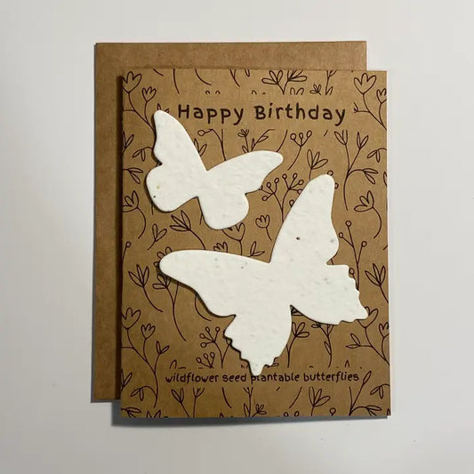 Plantable Birthday Card | Seed Butterflies