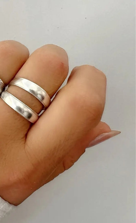 Silver Double Band Ring