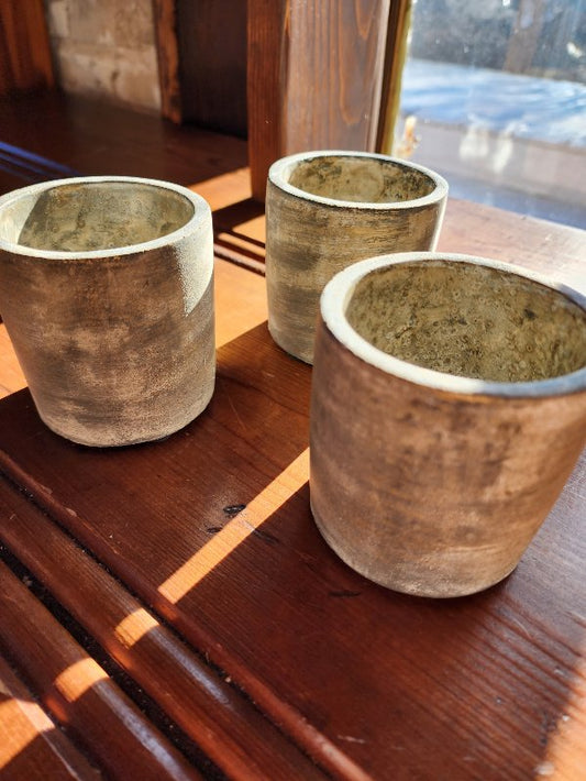 Gold Dusted Clay Pots