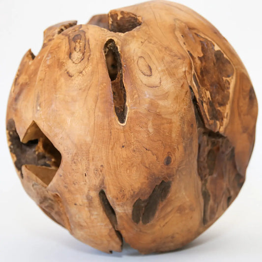 Teak Wood Sphere 12"