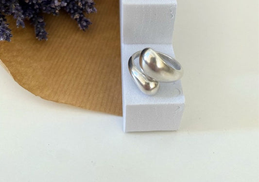 Silver Wide Adjustable Ring