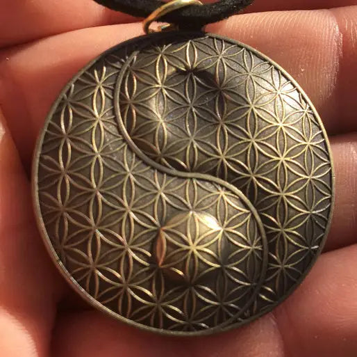 Yin Yang Flower of Life Pendant