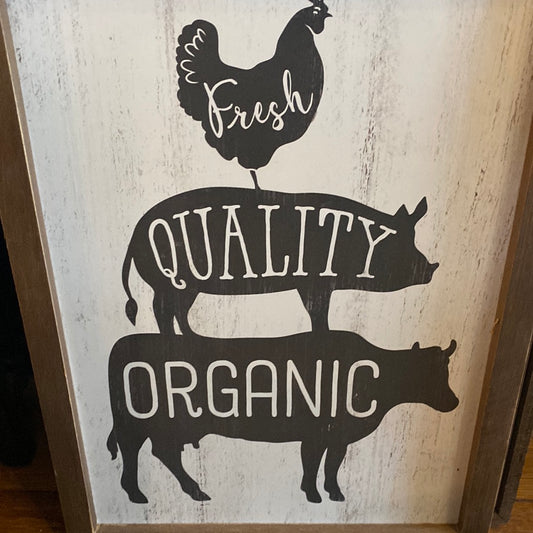 Fresh quality organic sign