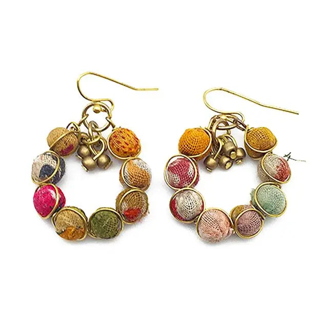 Aasha Wire-Wrapped Beads Earrings