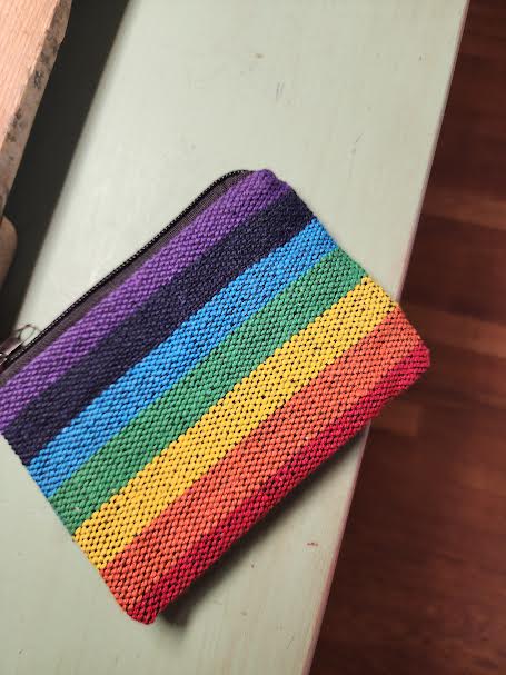 Hemp Rainbow Coin Purse