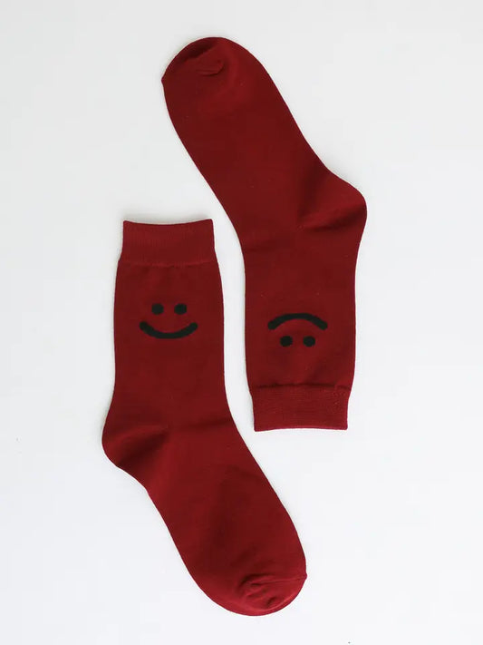 Fun Happy Face Crew Casual Socks