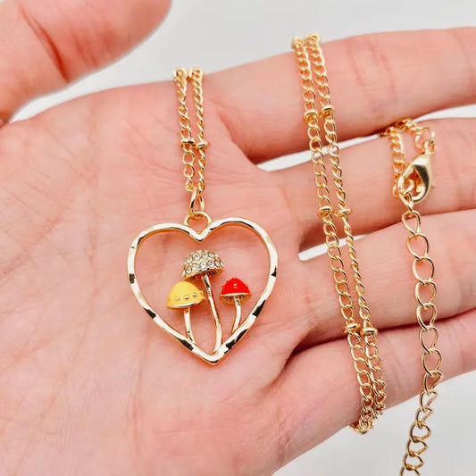 Mushroom Pendant Necklace