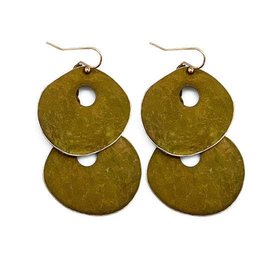 Brass Patina Earrings