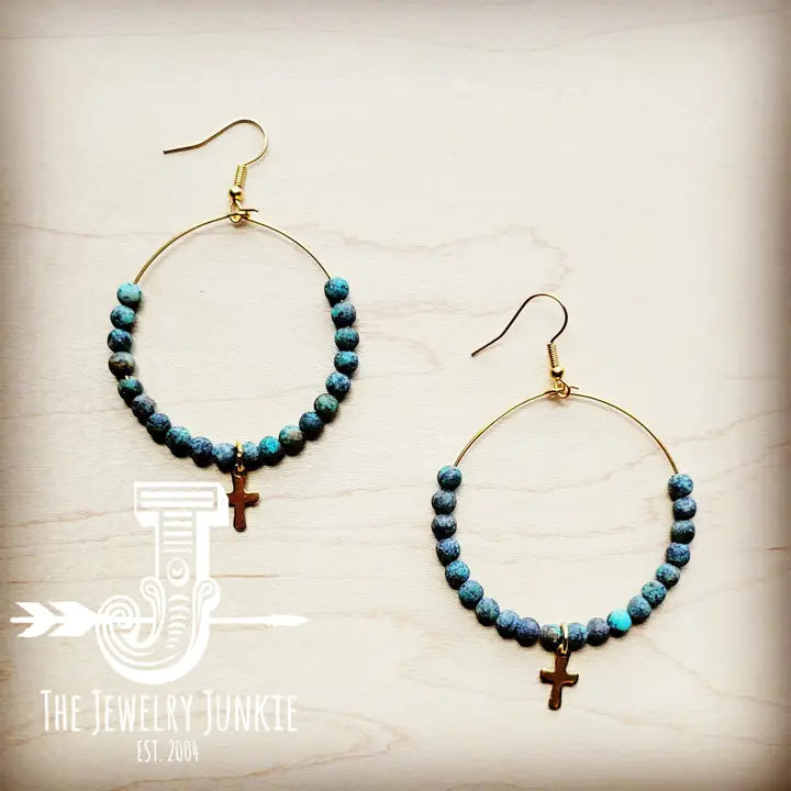 Beaded Hoop Earrings