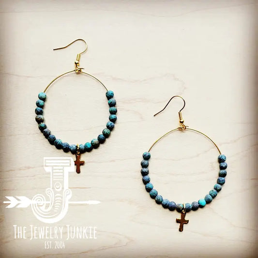 Beaded Hoop Earrings