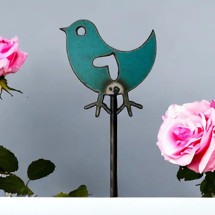 Bird Garden Stake Cute Plant Stakes Gardener Nature Lover