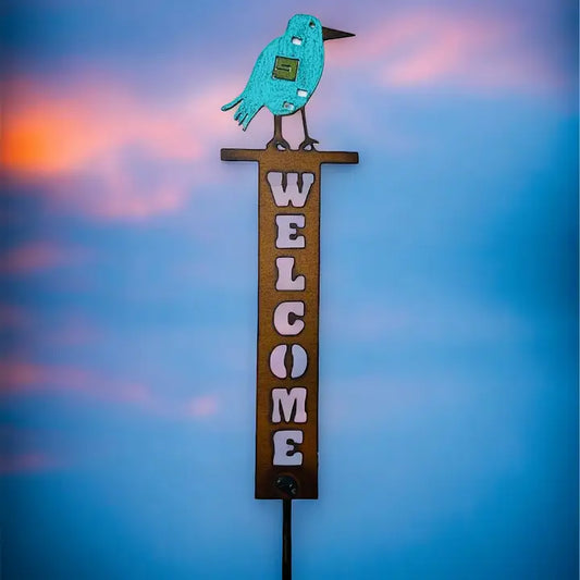 Bird Welcome Sign Lawn Stake