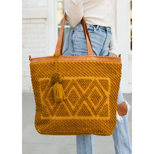 Mustard Boho Tote