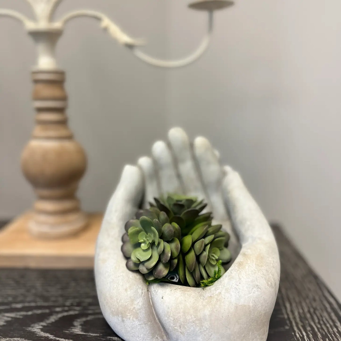 Cement Hand Planter