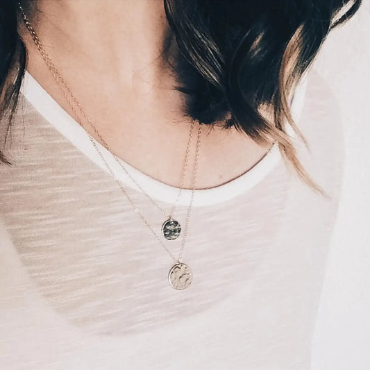 Silver Disc Necklace