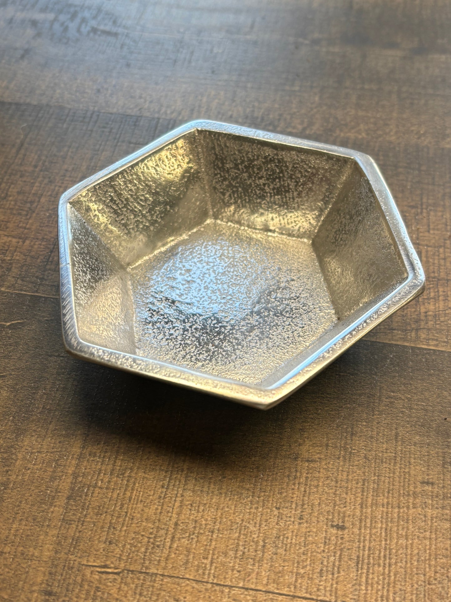 Silver Hexagon Trinket Dish