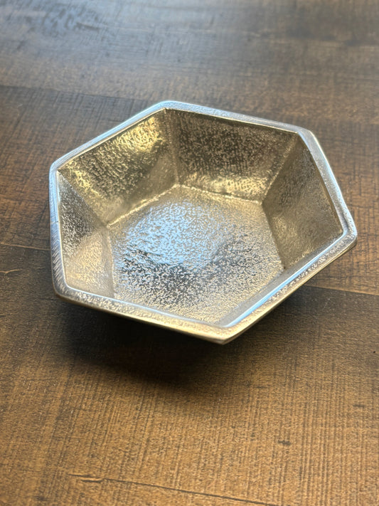 Silver Hexagon Trinket Dish