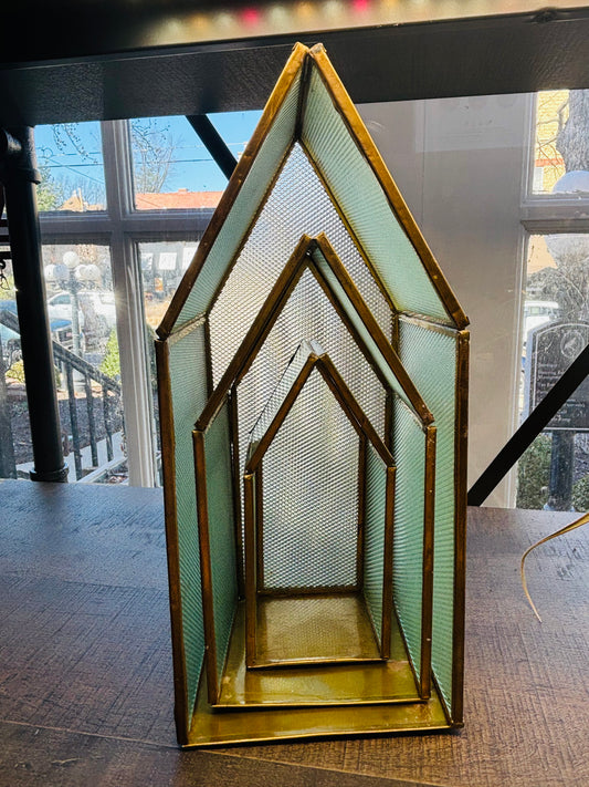 Glass & Brass Candle Holders