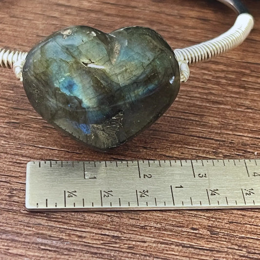 Labradorite Heart Bracelet