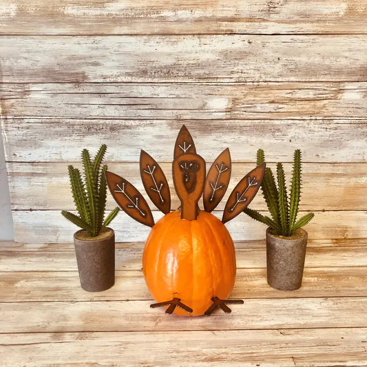Turkey Pumpkin Parts Thanksgiving Home Decor Rustic Metal
