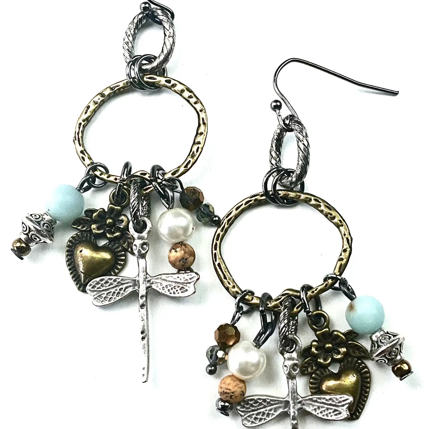 Dragonfly & Charms Dangles Bracelet