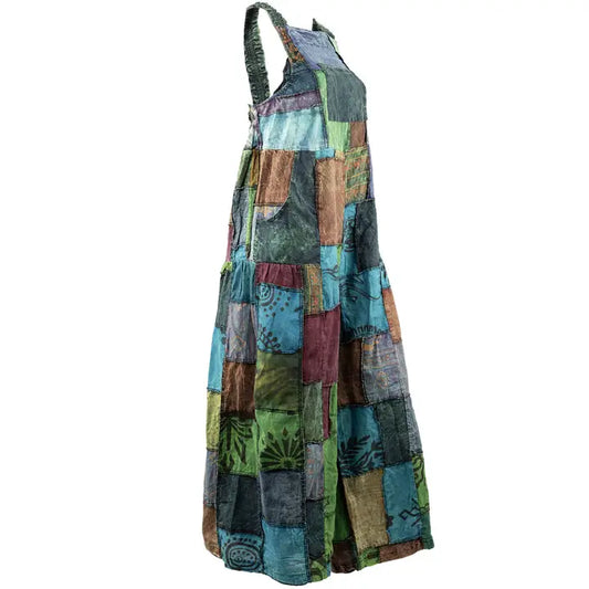 Patchwork Flare Jumpsuit--Assorted Colors