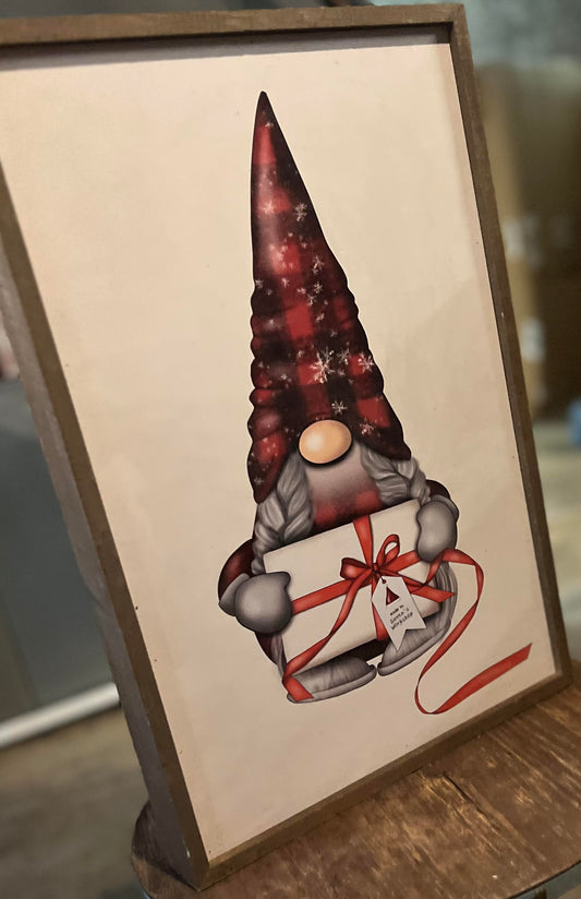 Gnome Christmas Sign