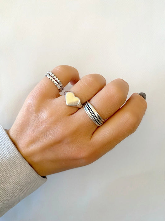 Stackable heart ring