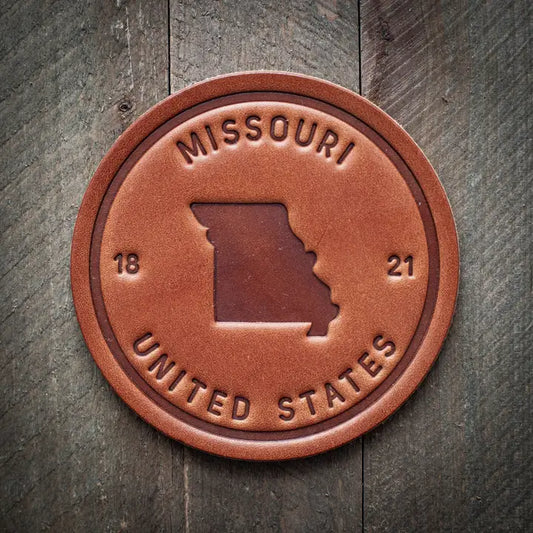 Leather Missouri Coaster